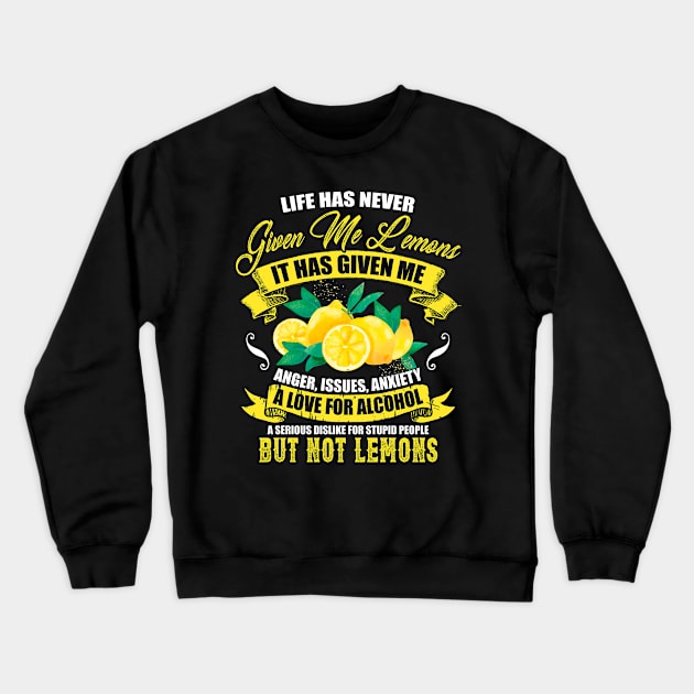 A Love For Alcohol A Serious Dislike For Stupid People Funny Crewneck Sweatshirt by paynegabriel